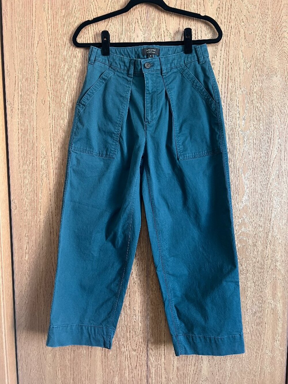 Banana Republic Teal Authentic Chino Barrel Pants